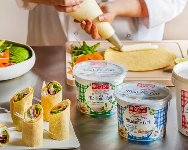 Sandwichs Bao au Fromage Fouetté Madame Loïk Ail et Fines Herbes